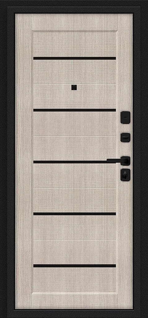 Входная дверь Борн/SBlack Букле черное/Cappuccino Melinga BR6183 внутренняя сторона