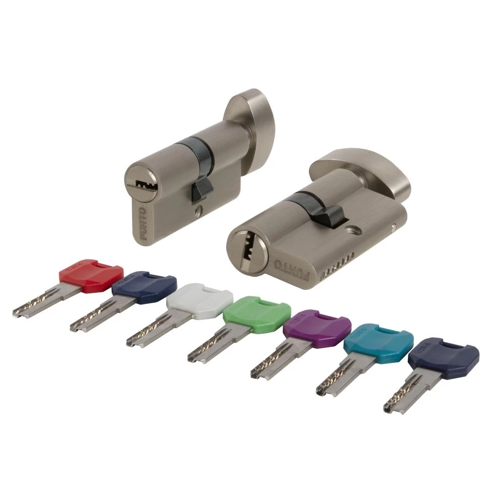 Фото Цилиндровый механизм MaxPro7002Knob70mm(25+10+35) SN никель 7key с вертушкой