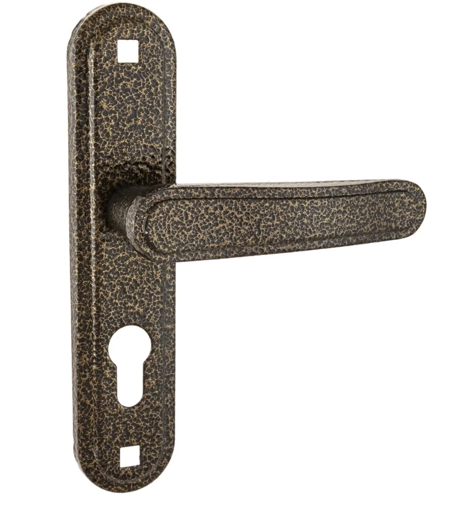 Фото Ручка дверная на планке РФ1-55/03А (бронза антик)