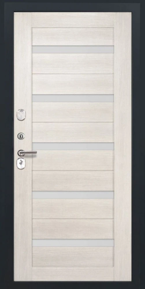 Входная дверь ДвериПРО Elfy СБ-1 (ст. белое, 16мм, беленый дуб) DPRO201358 внутренняя сторона